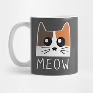 Calico Cat Meow Mug